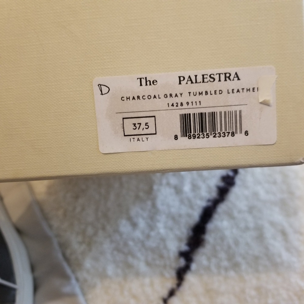 M. Gemi Gray Palestra Leather Sneaker 37.5 7.5 - Picture 6 of 6